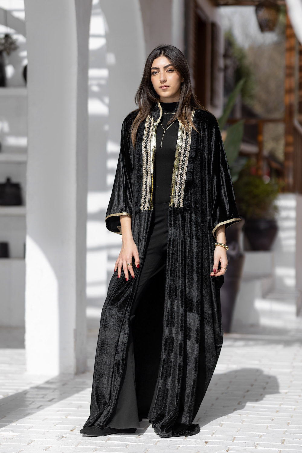 Noir Velvet Kaftan