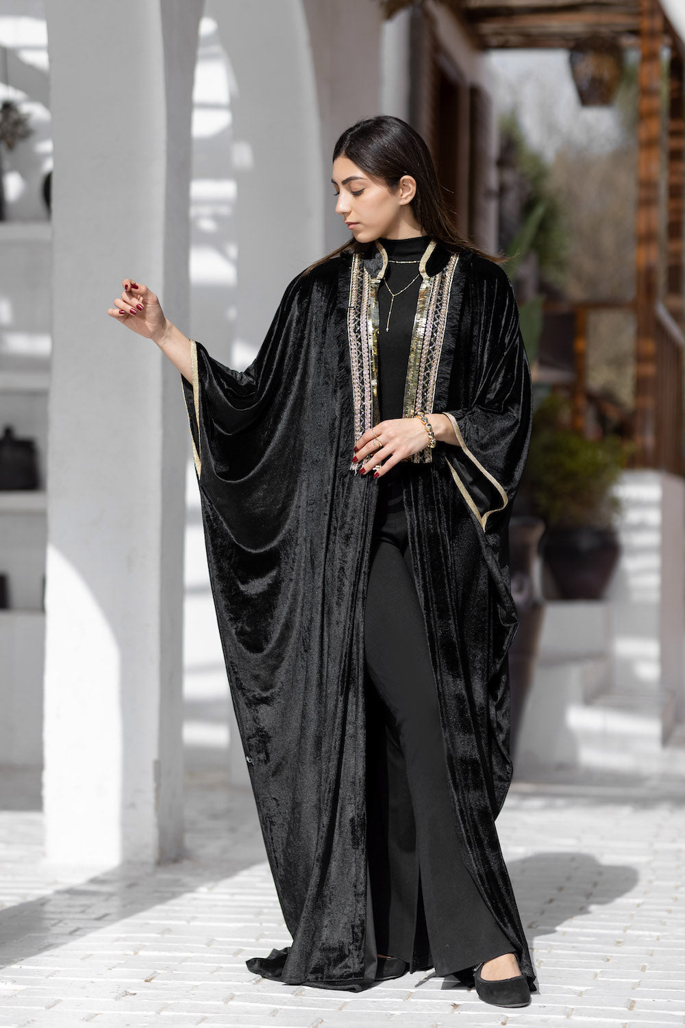 Noir Velvet Kaftan