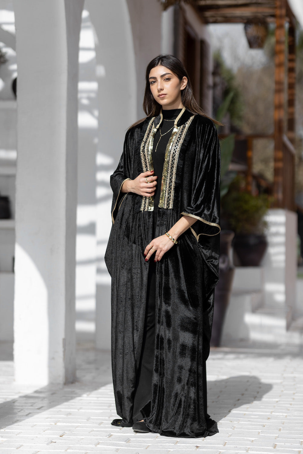 Noir Velvet Kaftan