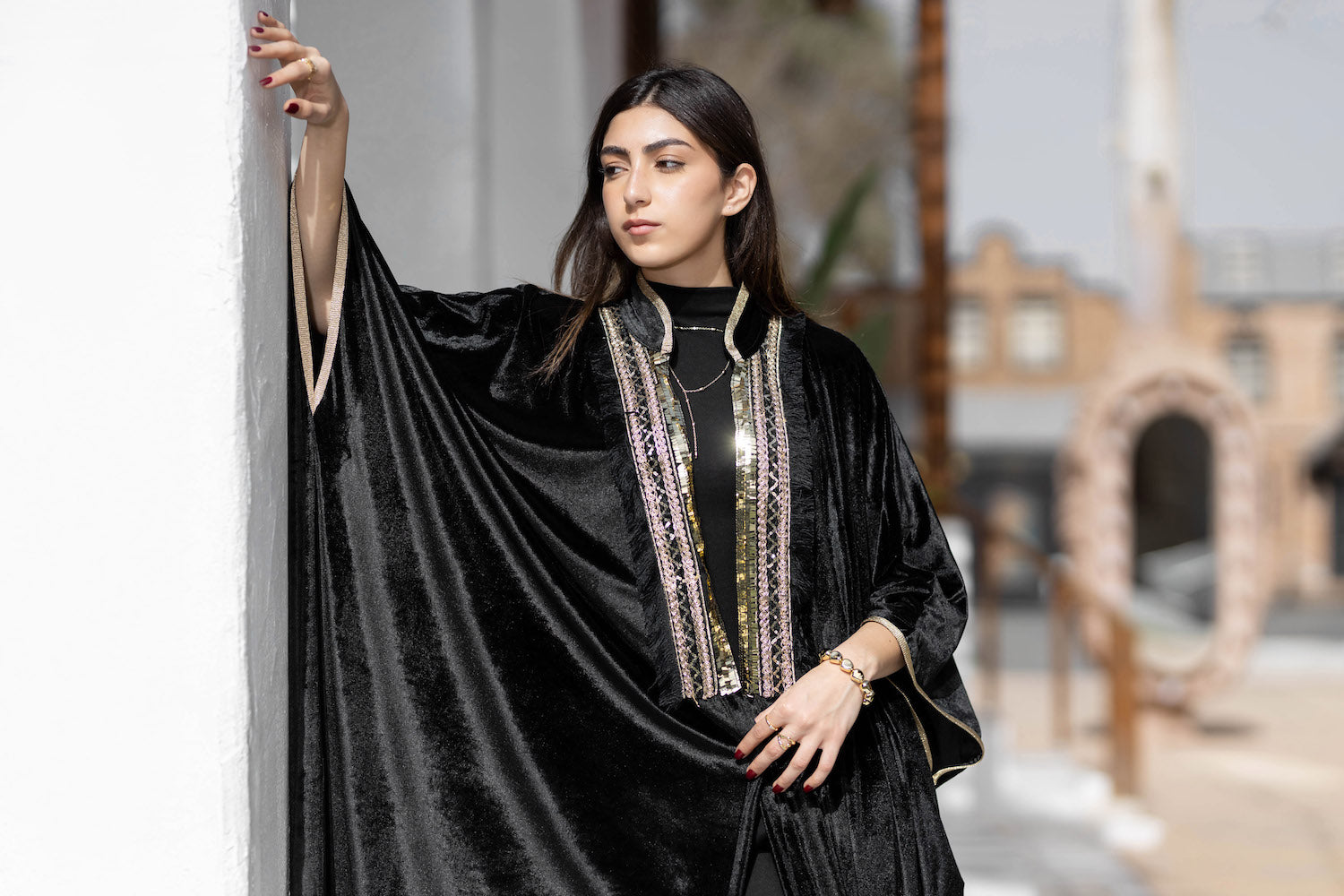 Noir Velvet Kaftan