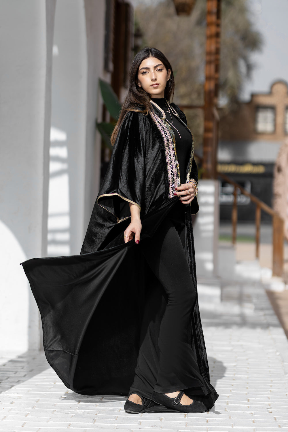 Noir Velvet Kaftan