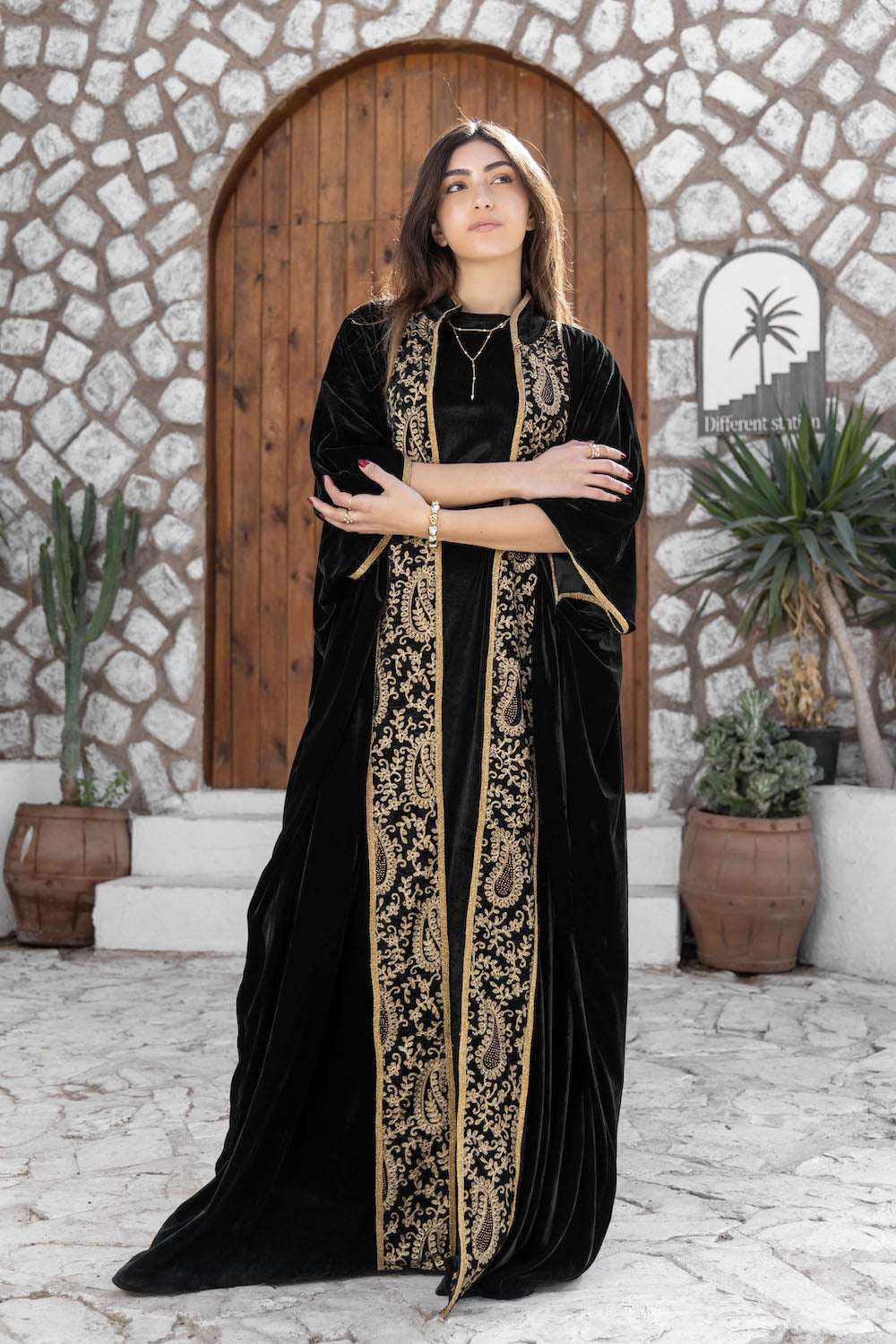 Royal Paisley Velvet Kaftan