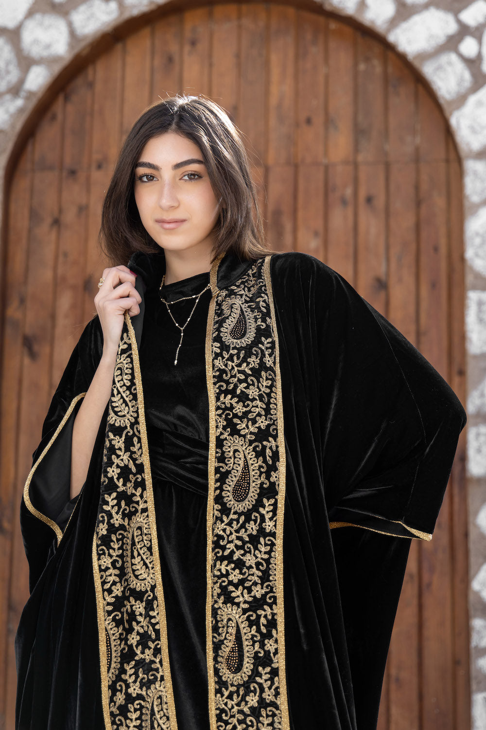 Royal Paisley Velvet Kaftan
