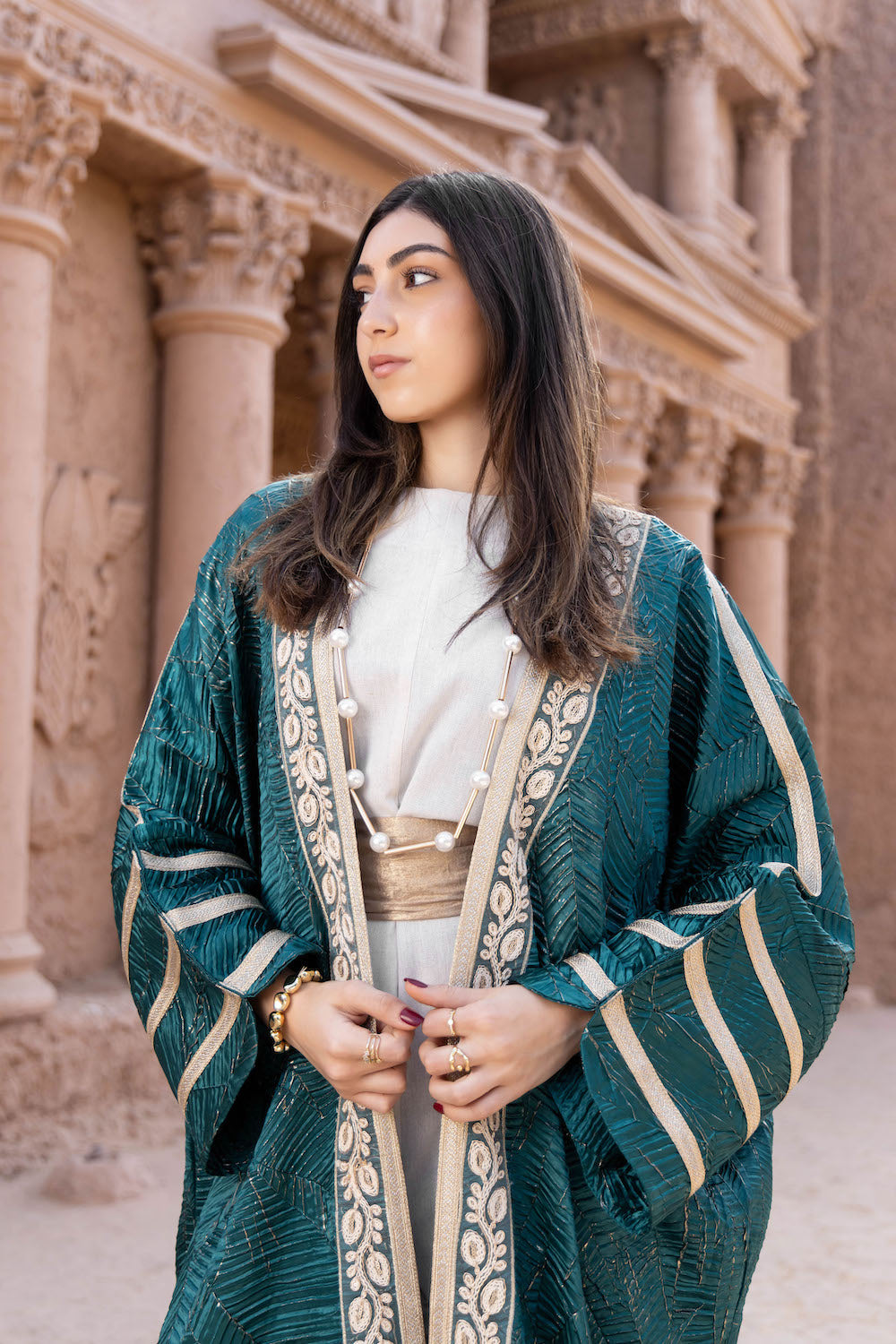 Zahra Emerald Kaftan