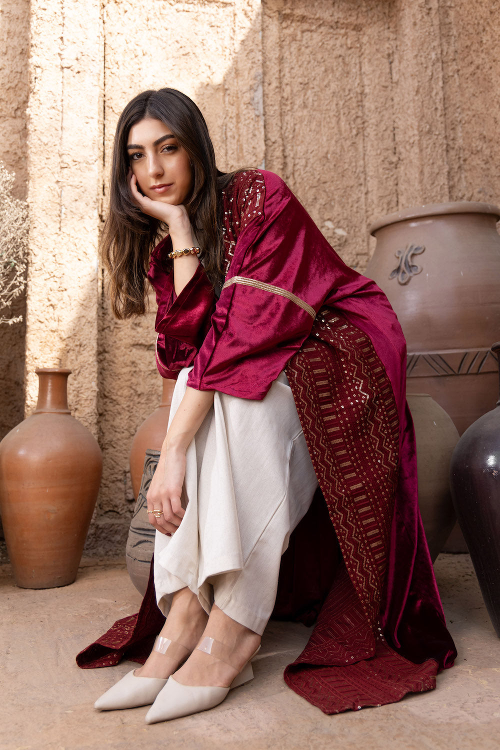 Zayna Velvet Kaftan