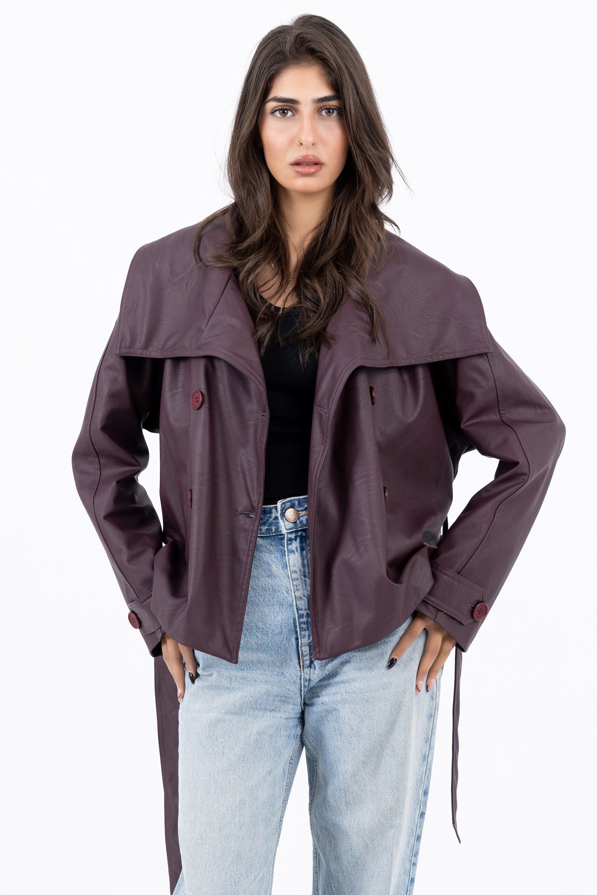 Signature Faux Leather Jacket