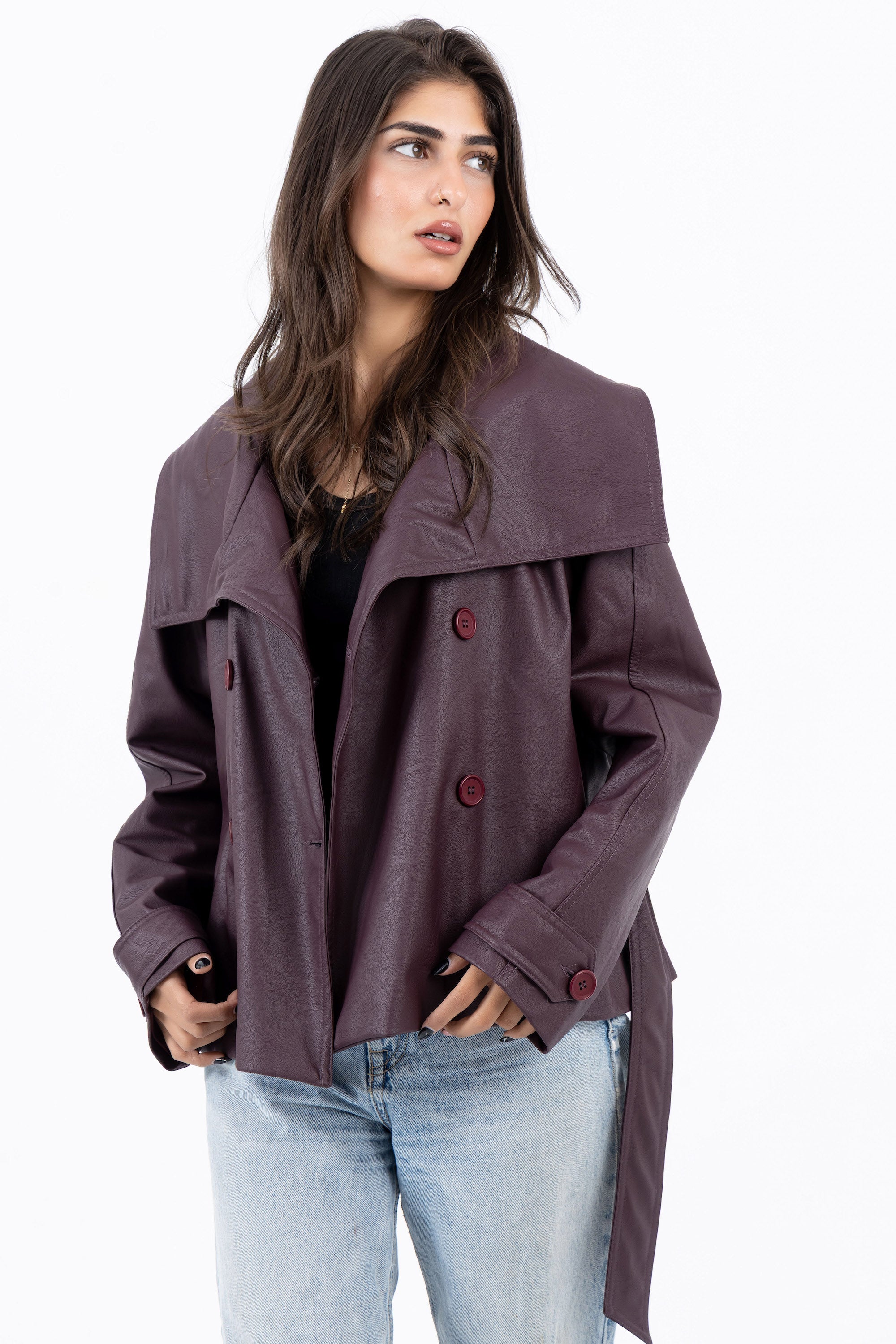 Signature Faux Leather Jacket