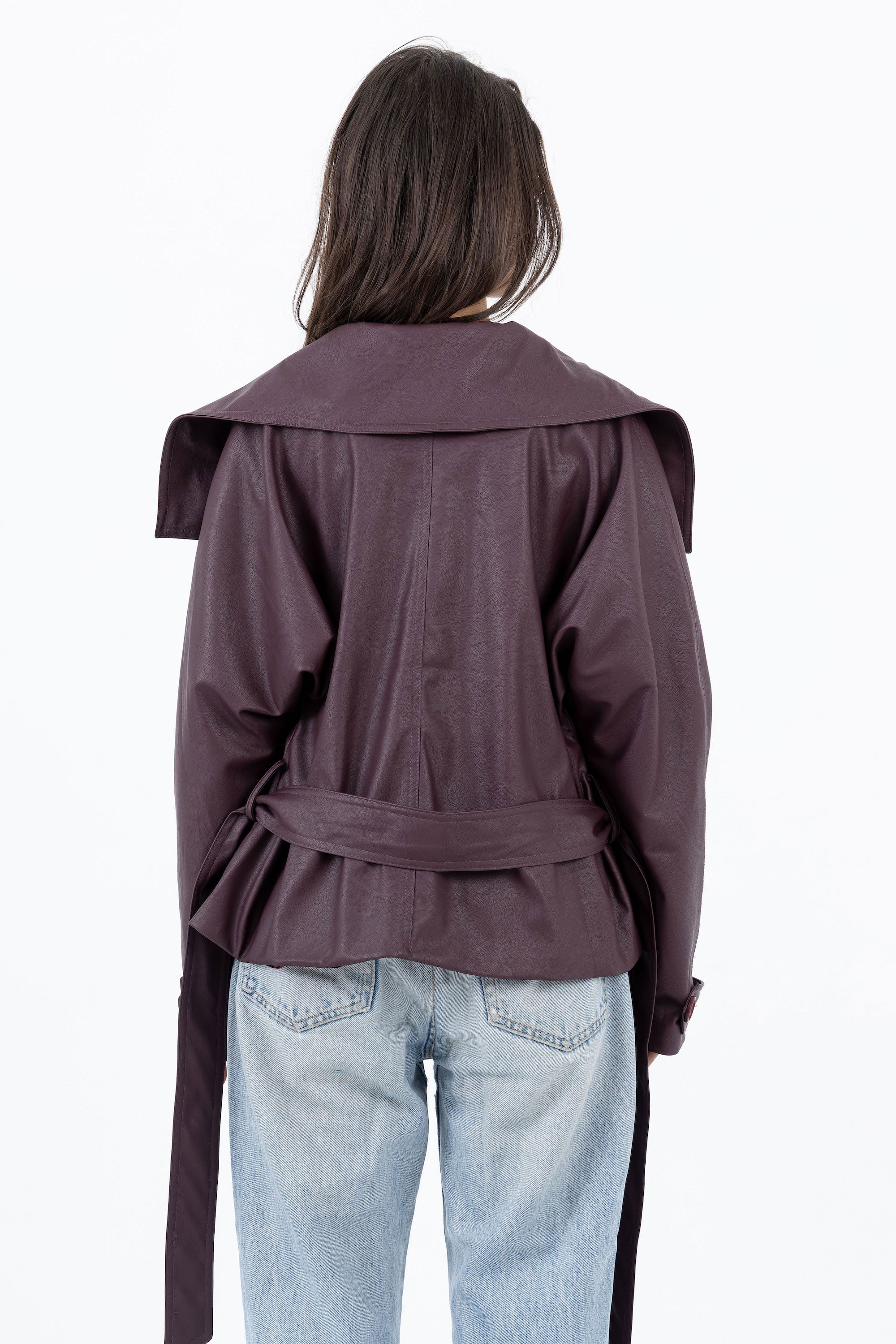 Signature Faux Leather Jacket